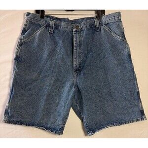 Wrangler Originals Men’s 40 Carpenter Denim Shorts Blue Utility Workwear.